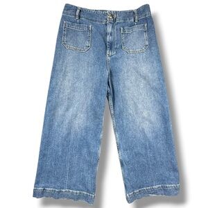 Pilcro and the Letterpress The Skipper Wide Leg Crop Jeans Size 31P EUC